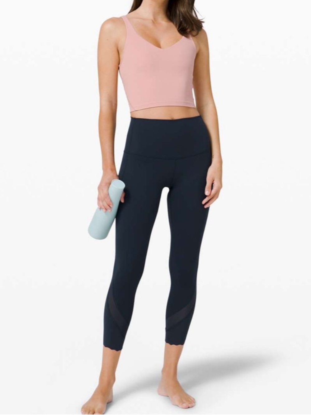 Lululemon Wunder Under High-Rise Crop 23" *Updated Scallop Full-On Luxtreme
Navy
